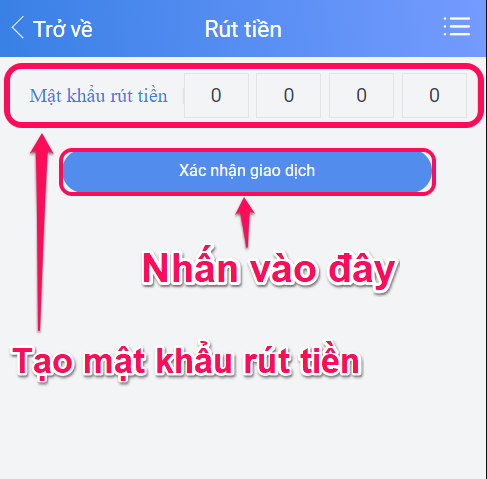 Thiết lập mật khẩu rút tiền SODO Casino
