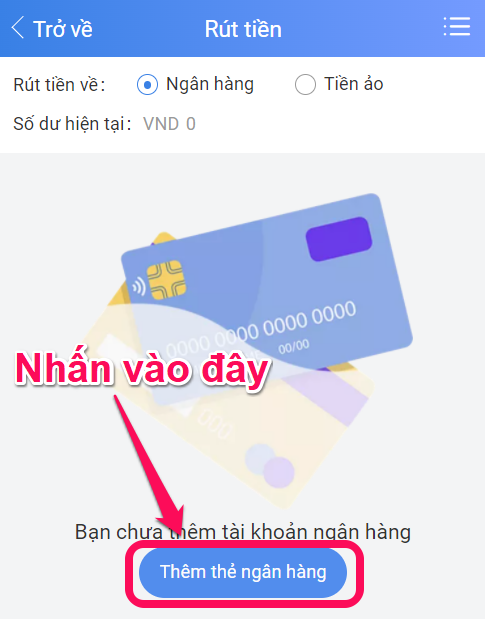 Thêm thẻ ngân hàng vào tài khoản